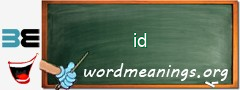 WordMeaning blackboard for id